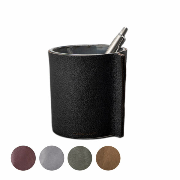 Stiftehalter Rindleder | Schreibtisch Organizer Rindleder | Wunschleder