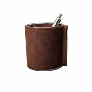 Stiftehalter Bio-Leder | Schreibtisch Organizer Leder | Wunschleder