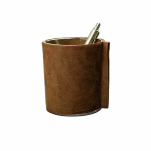 Stiftehalter Bio-Leder | Schreibtisch Organizer Leder | Wunschleder