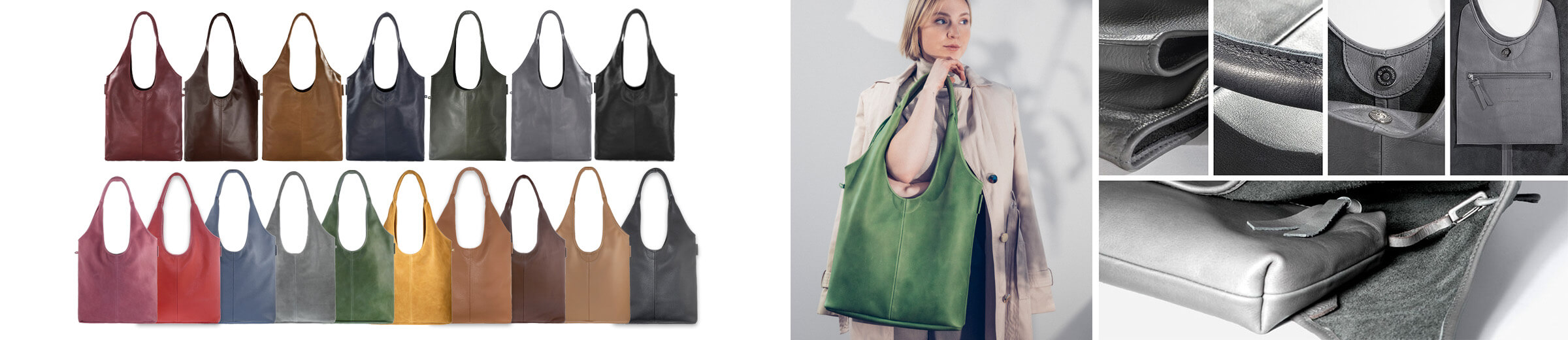 Hobo Bag Leder, Hobo Tasche, große Ledertasche, Shopper, Wunschleder